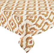 Kim Seybert Rust Watercolor Ikat Linen Tablecloth, 110" x 54" Tablecloths Kim Seybert 