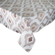 Ikat Linen Tablecloth, 110" x 54" by Kim Seybert Tablecloths Kim Seybert Taupe 