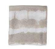 Watercolor Stripe Tablecloth in White & Natural 110" x 54" by Kim Seybert