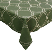 Kim Seybert Olive Green Daydream Linen Tablecloth, 110" x 52" Tablecloths Kim Seybert 