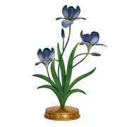 Juliska Meadow Walk Iris Centerpiece Candelabra, Chambray, 14"