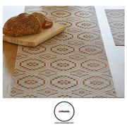 Chilewich: Overshot Woven Vinyl Table Runner, 14" x 72" Placemat Chilewich Butterscotch 