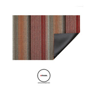 Pop Stripe Shag Indoor/Outdoor Vinyl Floor Mat by Chilewich Doormat Chilewich 18" x 28" Doormat Paprika Red 