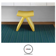 Chilewich: Tambour Ivy Green Woven Vinyl Rugs by Chilewich Chilewich 