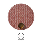 Chilewich: Swing Woven Vinyl Round Placemats, 15", Set of 4 Placemat Chilewich Paprika Red 