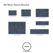 Chilewich: Rib Weave Woven Vinyl Indigo Blue Rugs by Chilewich Chilewich 