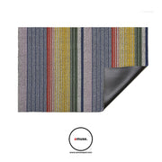 Pop Stripe Shag Indoor/Outdoor Vinyl Floor Mat by Chilewich Doormat Chilewich 18" x 28" Doormat Multicolor 