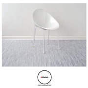 Chilewich: Rib Weave Woven Vinyl Pearl White Rugs by Chilewich Chilewich 