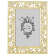 Flora Gold Photo Frame by Olivia Riegel Picture Frames Olivia Riegel 4" x 6" 