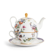 Wedgwood Fortune Tea for One: Teapot and Cup with Saucer