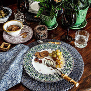 Juliska Bohemian Vine for Victoria Beard Dinner Plate 11" with food