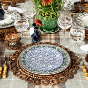 Juliska Bohemian Vine for Victoria Beard Party Plates Assorted Set of 4, 8.5" blue setting
