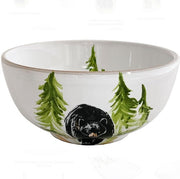 Black Bear Italian Ceramic Soup/Salad/Dessert Bowl, 5.5" by Abbiamo Tutto
