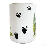 Black Bear Italian Ceramic Wine Bottle Holder/Utensil Holder, 6" by Abbiamo Tutto