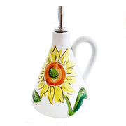 Sunflower Olive Oil Ceramic Cruet with Handle, 7.5" by Abbiamo Tutto
