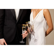 Celebrations Toasting Champagne Flutes, Gilded, Set of 2 by Waterford