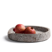 When Objects Work Gentle Wave 14" Decorative Bowl, Travertine by Guillaume Lopez