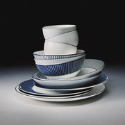 Gio Pinstripe White Cereal Bowl, 6.2" by Wedgwood