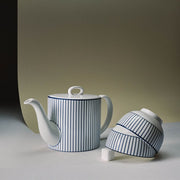 Gio Pinstripe White Teapot, 31.7 oz. by Wedgwood