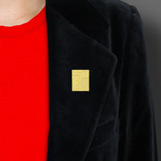 Vintage Block II Gold Plated Brooch by Frank Lloyd Wright for Acme Studio FINAL STOCK