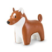 Zuny Shiba Inu Bookend, Tan & White
