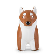 Zuny Shiba Inu Bookend, Tan & White