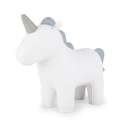 Zuny Unicorn Nico Bookend, White & Smoky Blue