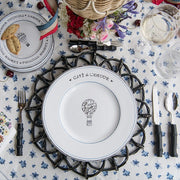 Juliska L'Amour Toujours Classic Whitewash Dinner Plate, 11" on table