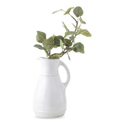 Juliska Puro Classic Whitewash Pitcher / Vase, 2.6 qt. with plant