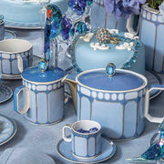 Signum Azure Porcelain Teapot, 25 oz. by Swarovski x Rosenthal Coffee Servers & Tea Pots Rosenthal 