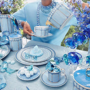 Signum Azure Blue Porcelain Mug, 13 oz. by Swarovski x Rosenthal Mug Rosenthal 