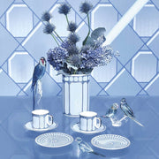 Signum Azure Porcelain Espresso Cup & Saucer, 3 oz. by Swarovski x Rosenthal Coffee & Tea Cups Rosenthal 