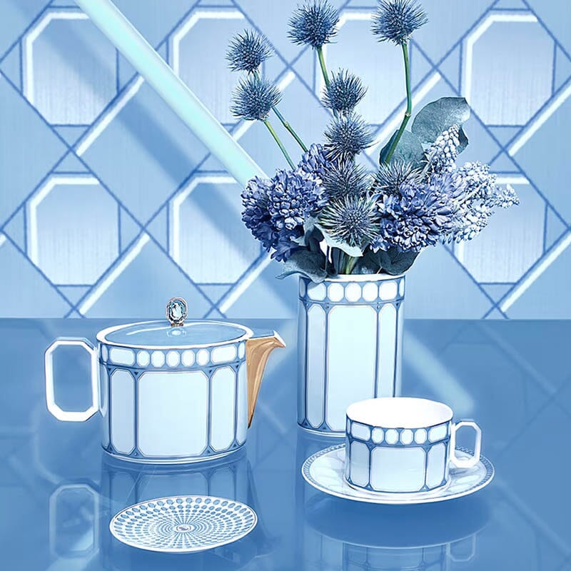 Signum Azure Tea Cup & Saucer - Thumbnail 5