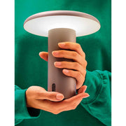 Takku Portable LED Table Lamp, Anodized Grey by Foster and Partners for Artemide Lighting Artemide 