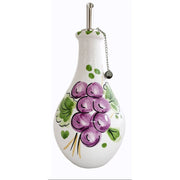 Classic Grape Motif Italian Ceramic Olive Oil Bottle, 10 oz. by Abbiamo Tutto Dinnerware Abbiamo Tutto 