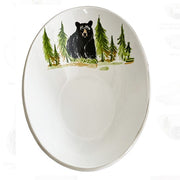 Black Bear Italian Ceramic Diagonal Serving Bowl, 12" by Abbiamo Tutto