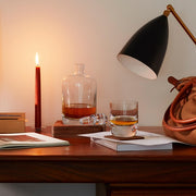 LSA International Whiskey Renfrew Tumbler & Walnut Coaster, Set of 2, 9 oz.