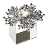 Gem Burst Crystal & Silver Napkin Ring, Set of 4 by Kim Seybert Napkin Rings Kim Seybert 