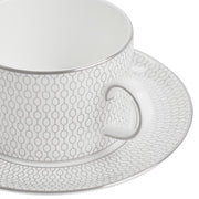 Gio Platinum Tea Cup & Saucer, 6.7 oz. by Wedgwood Dinnerware Wedgwood 