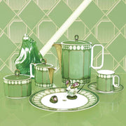 Signum Fern Porcelain Coffee Cup & Saucer, 6 oz. by Swarovski x Rosenthal Coffee & Tea Cups Rosenthal 
