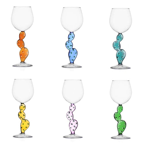 Ichendorf Milano Desert Plants Cactus Wine Glass, 11.8 oz