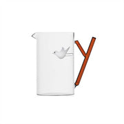 Ichendorf Milano Animal Farm White Bird Glass Pitcher, 49 oz.
