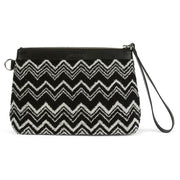 Keith Black & White Chevron Rectangle Cosmetic Bag, 12" x 7" by Missoni Home Cosmetic Bag Missoni Home 
