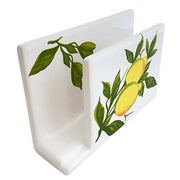 Italian Lemon Ceramic Napkin Holder or Mail Holder by Abbiamo Tutto