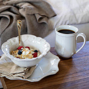Juliska Berry & Thread Flared Whitewash Mug, 12 oz. with Cereal Bowl