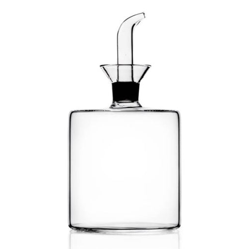 Square Glass Water Carafe Bottles with Wire Lids 14 oz. Set of 10