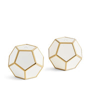 Pentagon White Spice Jewels Salt & Pepper Shakers by L'Objet