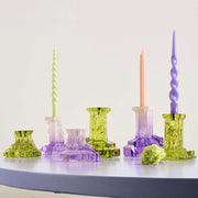 Rocky Baroque Lilac Haze Candlestick, 5.9" by Hanna Hansdotter for Kosta Boda Candle Holders Kosta Boda 