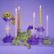 Rocky Baroque Lilac Haze Candlestick, 5.9" by Hanna Hansdotter for Kosta Boda Candle Holders Kosta Boda 