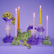 Rocky Baroque Lilac Haze Candlestick, 6.9" by Hanna Hansdotter for Kosta Boda Candle Holders Kosta Boda 